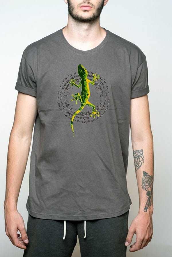 Camiseta hombre lagarto verde
