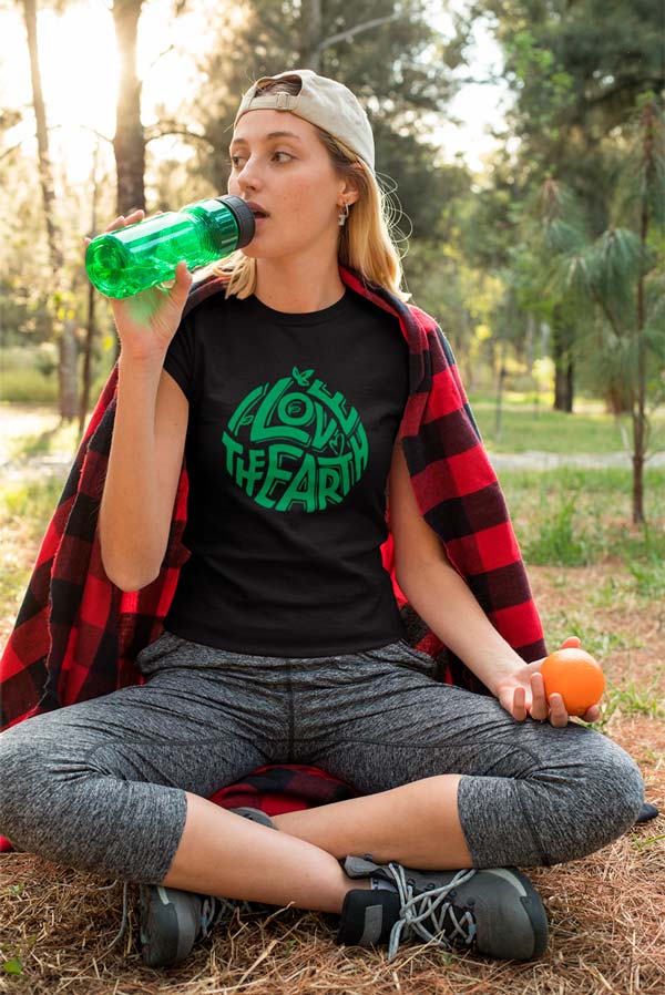 Camiseta algodón orgánico Unisex i love the earth