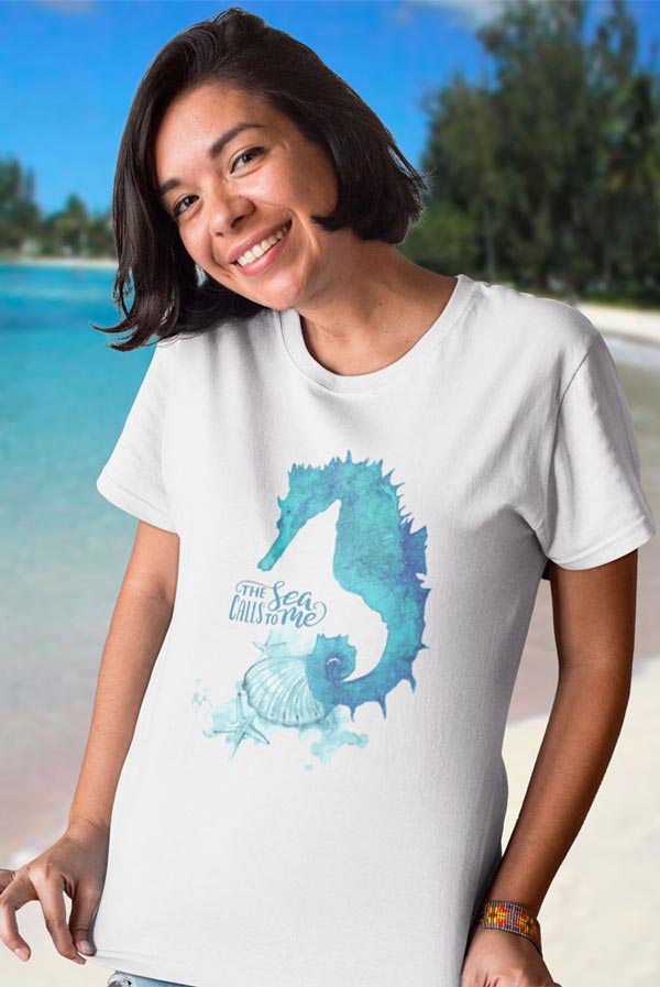 Camiseta mujer caballito de mar